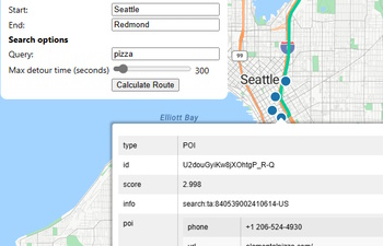 Search for POIs along route